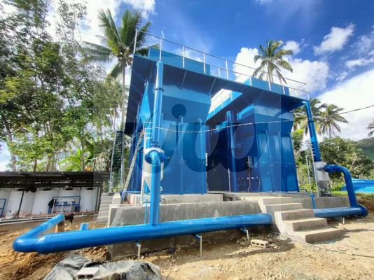 โรงงานล้างน้ําแม่น้ําขนาดเล็ก พร้อมปั๊ม Grundfos และระบบเติมยา INJECTA