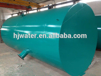 A23 ถังกรองทรายแบบกำหนดเอง แนวนอน เหล็กกล้าคาร์บอนเคลือบสีอีพ็อกซี่ พร้อมวาล์วปีกผีเสื้อแบบนิวเมติกหรือวาล์วปีกผีเสื้อแบบไฟฟ้า